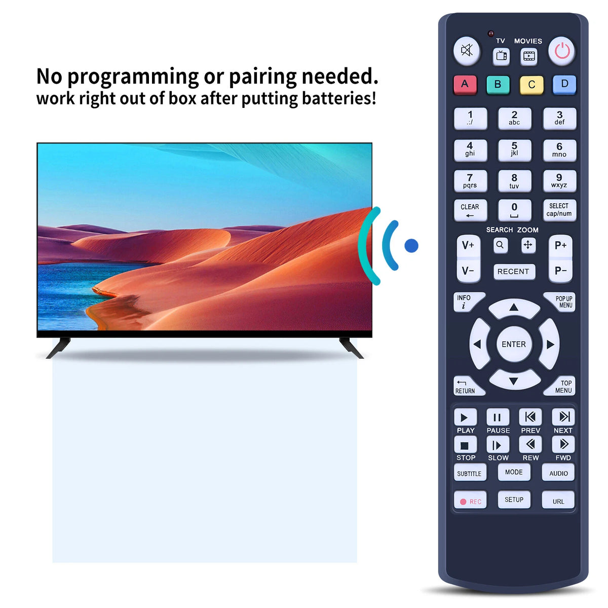 Replace Remote Control For KATINA TV Box Micro HD Relax Dune HD 53D TV-101