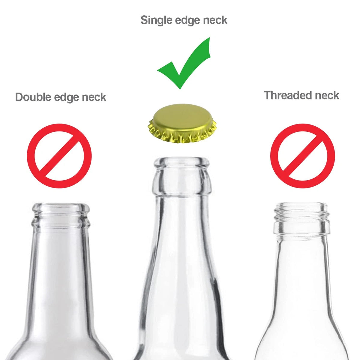 Brewland Beer Bottle Capper and Caps Kit, Crown
