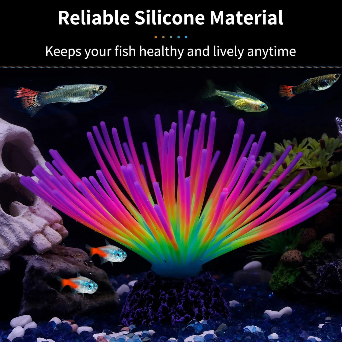 Uniclife Aquarium Imitative Rainbow Sea Urchin Ball Artificial