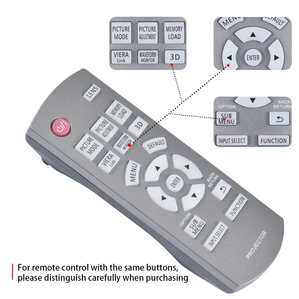 N2QAYB000680 Remote Control for Panasonic DLP Projector PT-AE8000 PT-AE7000