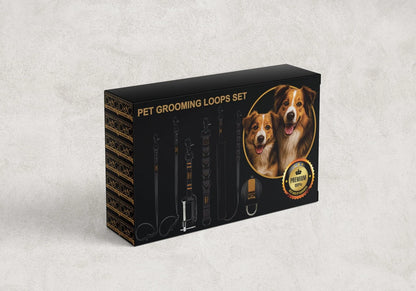 Prestige Elite - Set of 6 - Groomers Helper, Grooming Loops 39 inches, Black