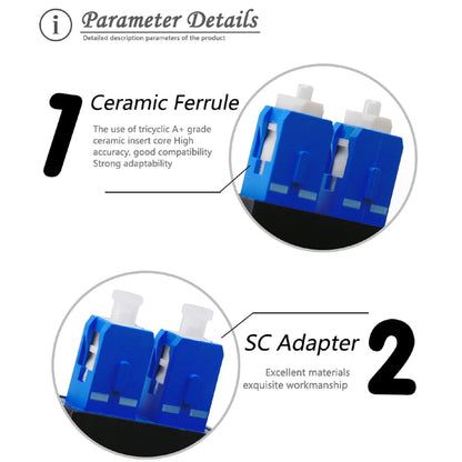 SC/UPC 9/125 Single  Mode Loopback Fiber Optic Tester Optical Adapter Connector
