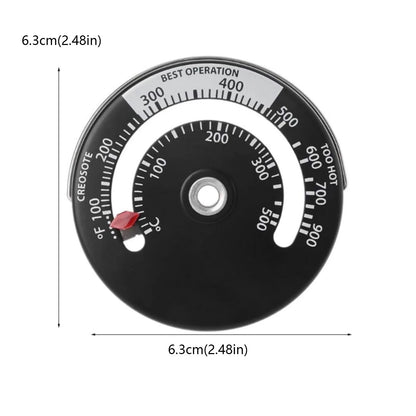 2pcs Stove Pipe Temperature Gauge Magnetic for Wood Burning Fireplace Monitor