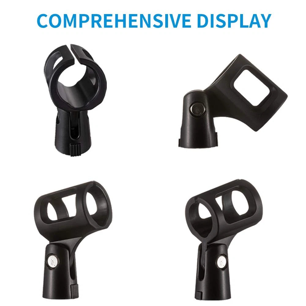 2-Pack LYRCRO Microphone Clip with 5/8" Male to 3/8" Female Adapter for Black