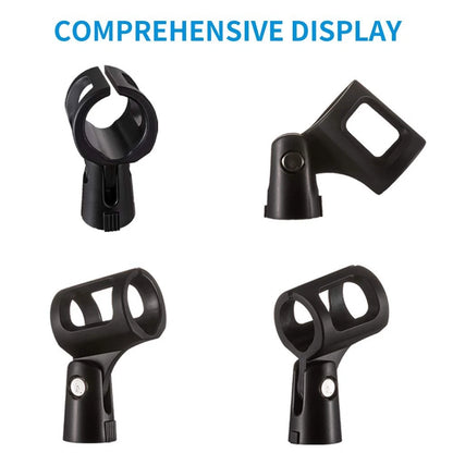 2-Pack LYRCRO Microphone Clip with 5/8" Male to 3/8" Female Adapter for Black