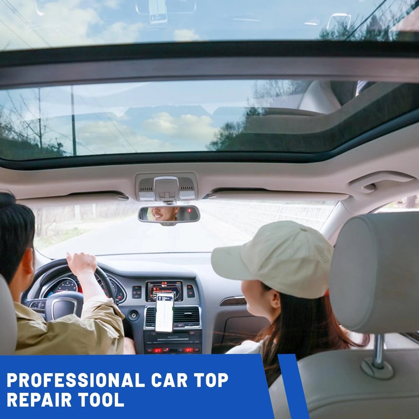 202 Pieces Car Roof Headliner Repair Button Kit, Ceiling Fabric Beige