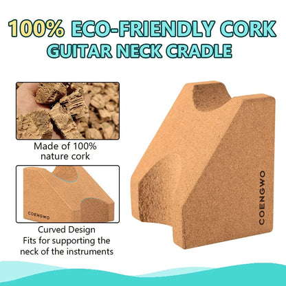 COENGWO Guitar Neck Rest, Cradle Support Pillow Standard, Cork