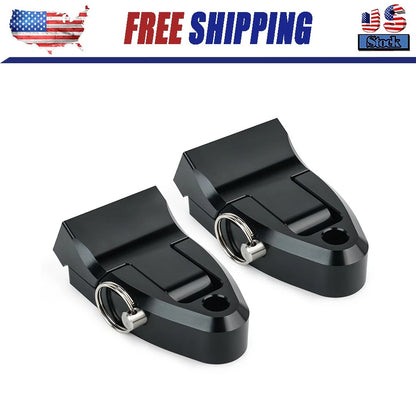 2Pcs Aluminum Seat Hinge For Kawasaki 650 SC Super Chicken Black