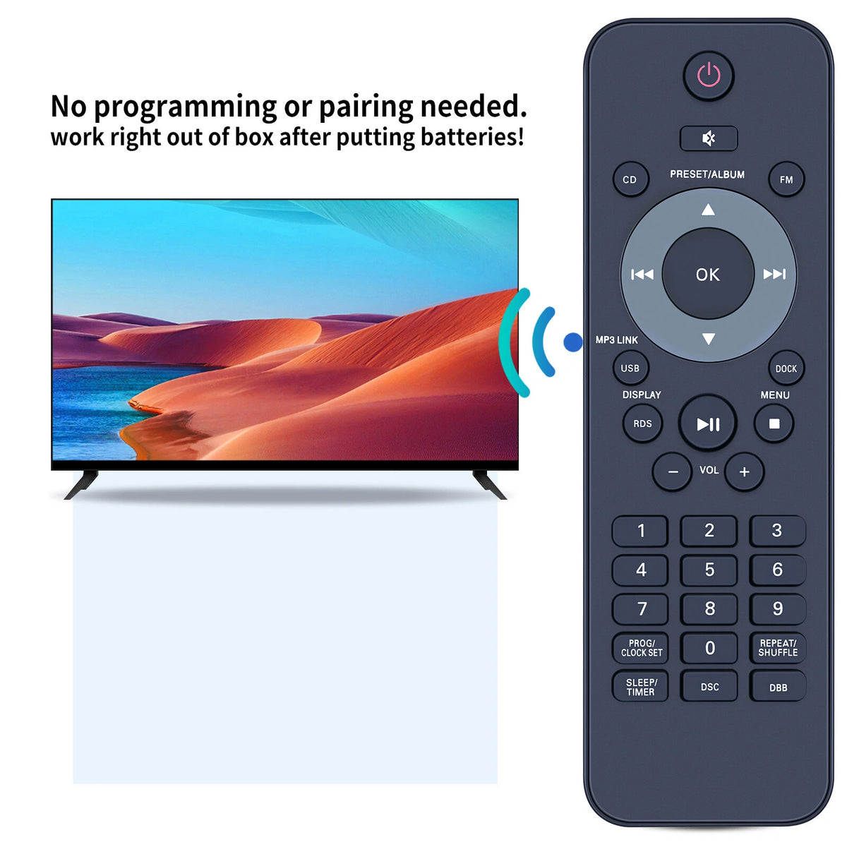 RC31A-T2 Remote Control For Philips Micro Music Dock Audio System DCM3060