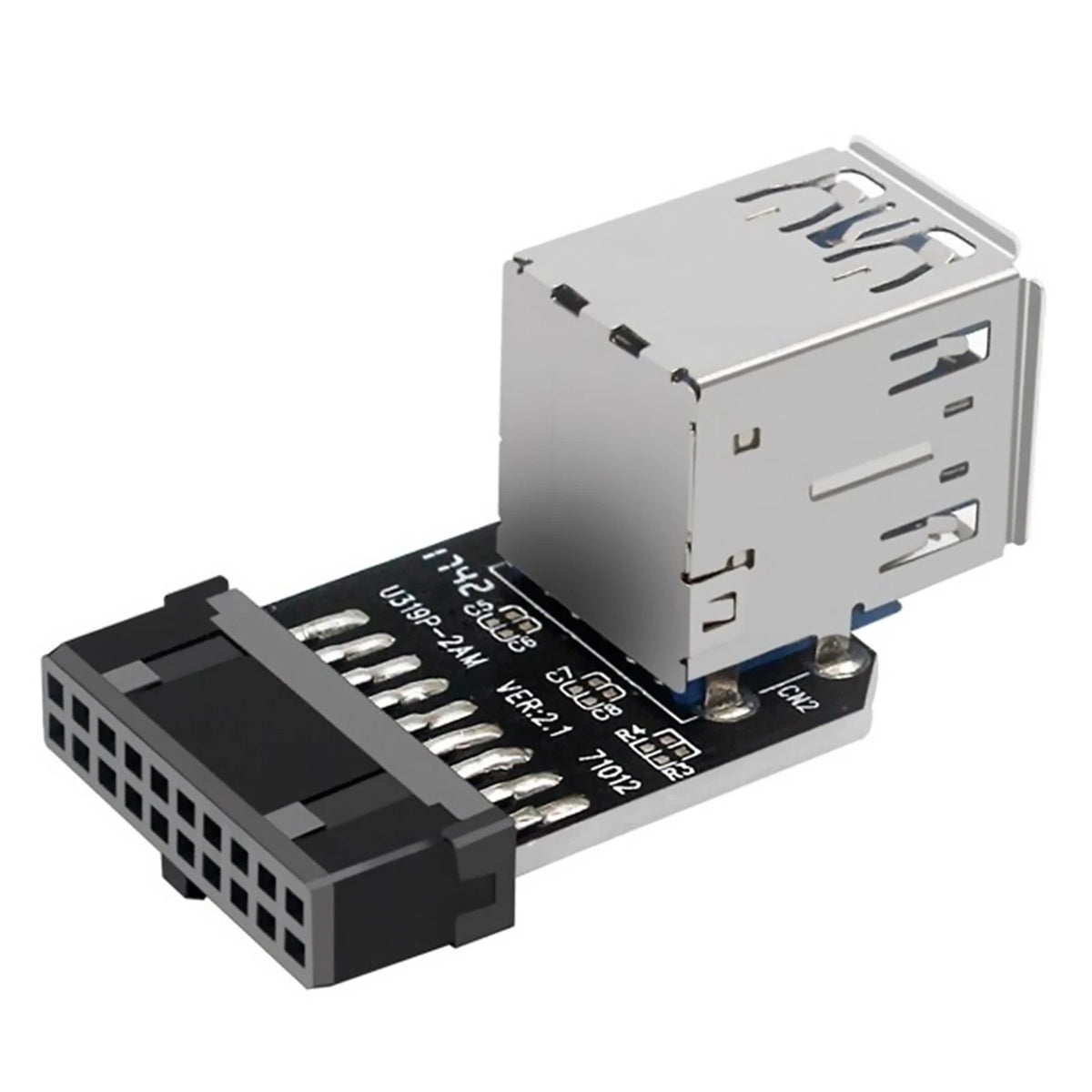 Motherboard USB3.0 19PIN / 20PIN Connector To 2 Port USB 3.0 Female Adapter