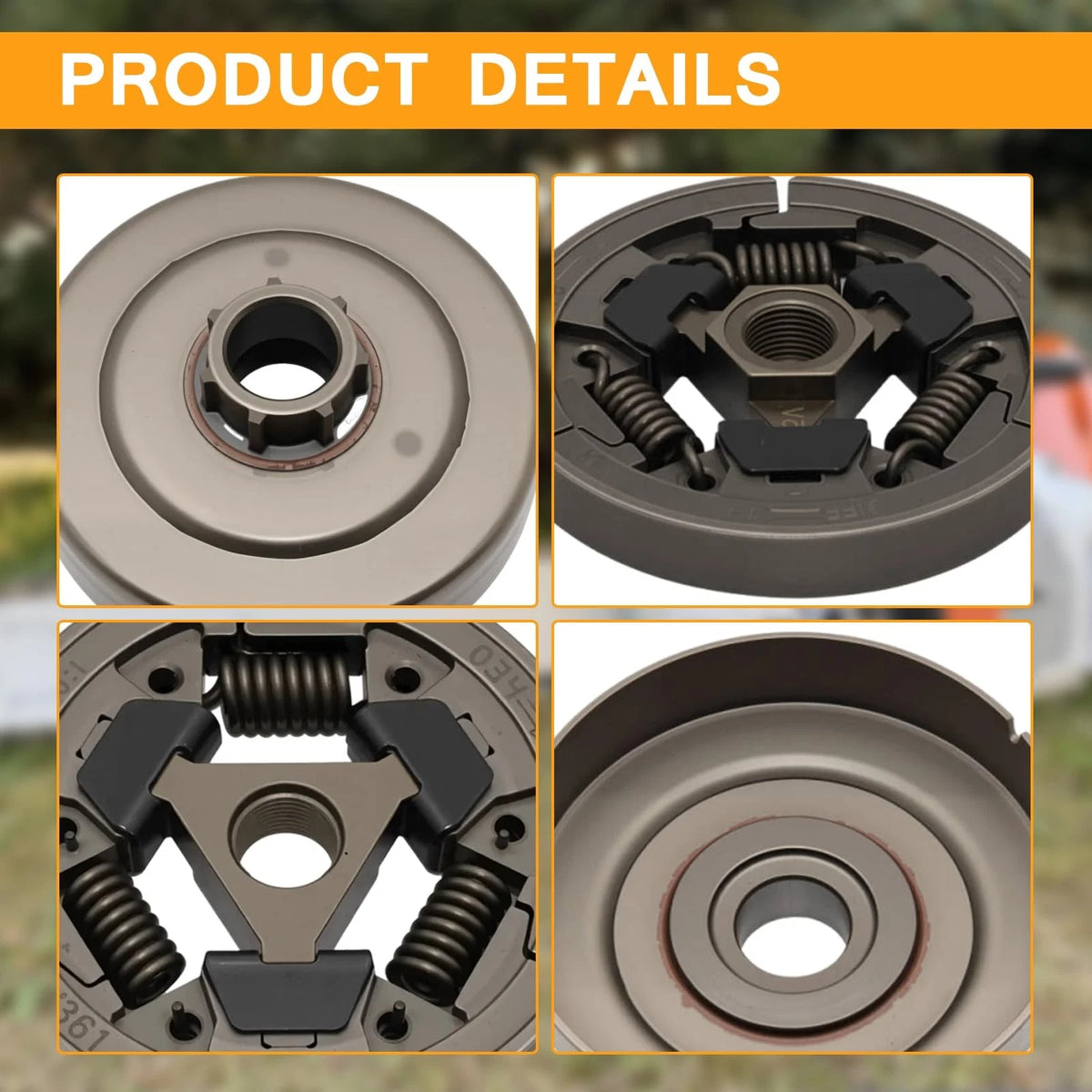 atsuch Clutch Drum V Belt Pulley Kit Compatible with Stihl MS462 silver