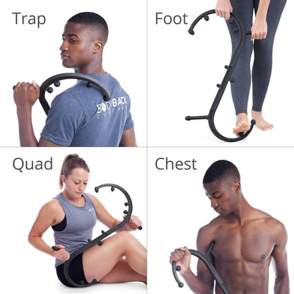 Body Back Buddy Classic USA Made Handheld Massage Cane - Full Classic, Black