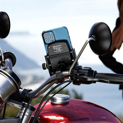 360° Rotation Type-C Quick Charger Motorcycle Holder Mount For 4-7" Phone