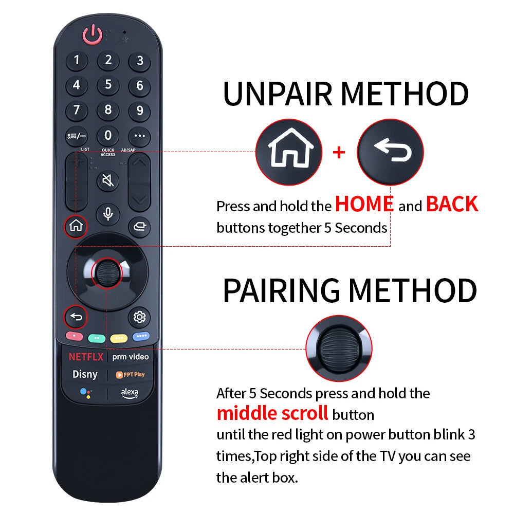 MR22GA AKB76039905 Voice Magic Remote Control For LG TV FPT Play UQ70 UQ80