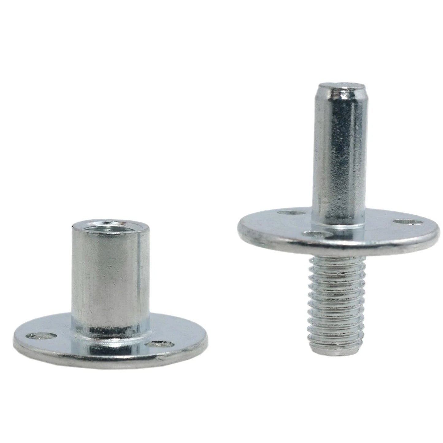 Table top connectors T-nut M12, Bed Post M12*53.5, Silver