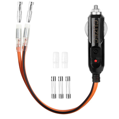 Cigarette Lighter Male Plug 12V F Replacement 1 Pack, 0.5ft/15cm