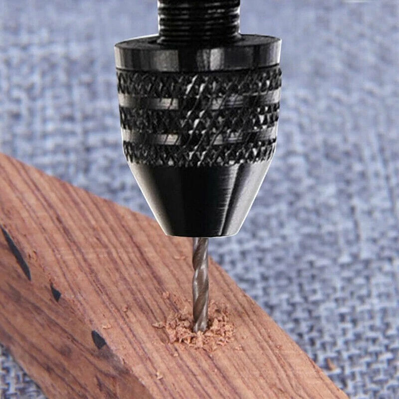 26Pcs Mini Micro Hand Drill Bit Kit Manual Keyless Chuck Pin Vise Rotary Tool