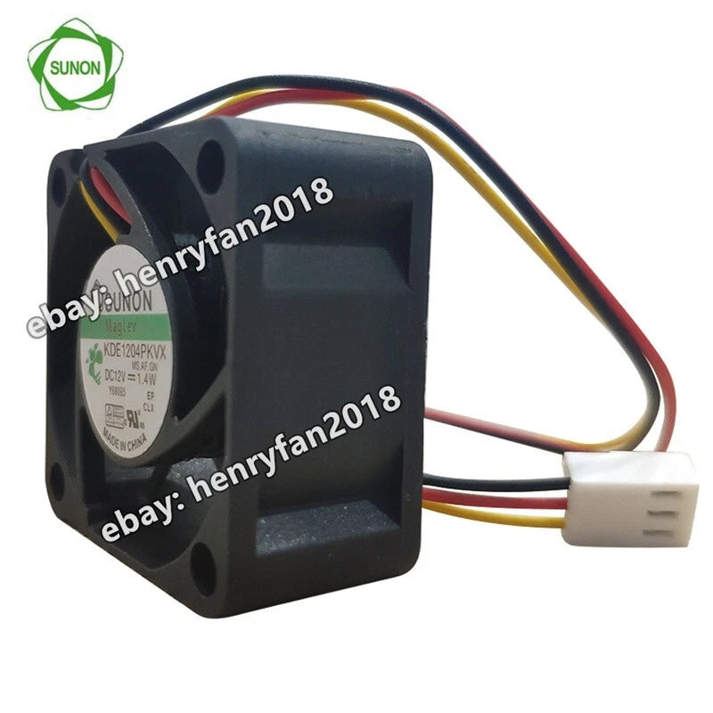 SUNON Fan KDE1204PKVX Axial Fan DC 12V 1.4W 40*40*20mm 3-Pin Slient Cooling Fan