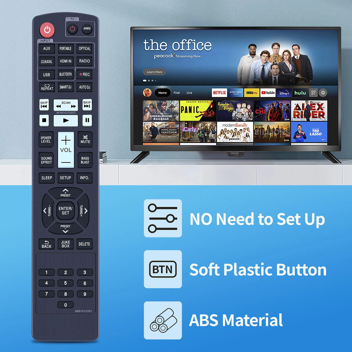 AKB74115301 Remote Control For LG Home Theater AV Receiver NA9640P ARX10 S94P2-S