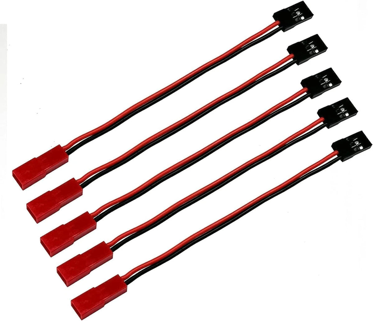 5Pairs JST Plug to JR Connector Male Female Cable Servo Adapter 22AWG...