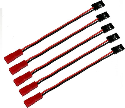 5Pairs JST Plug to JR Connector Male Female Cable Servo Adapter 22AWG...