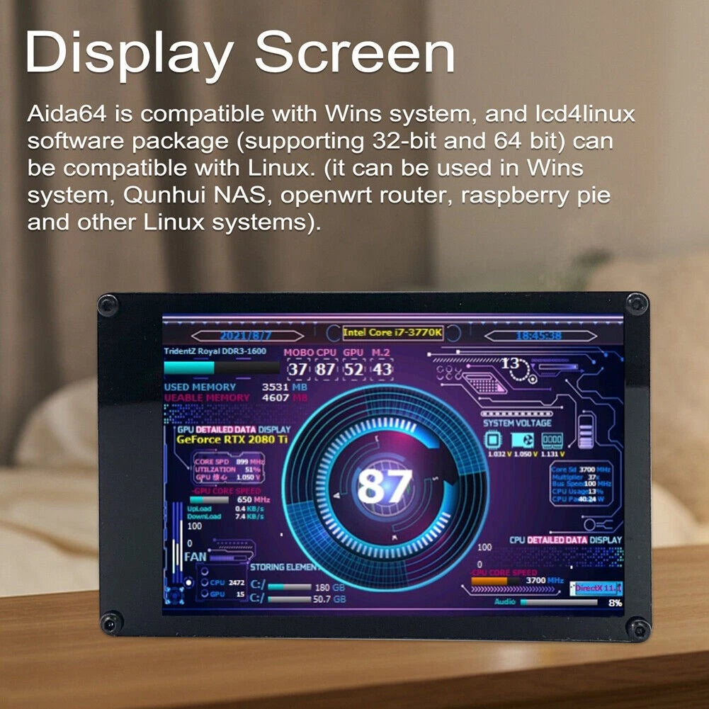 3.5in IPS LCD Secondary Monitor Support AIDA64 USB Dynamic Display Sub-Screen