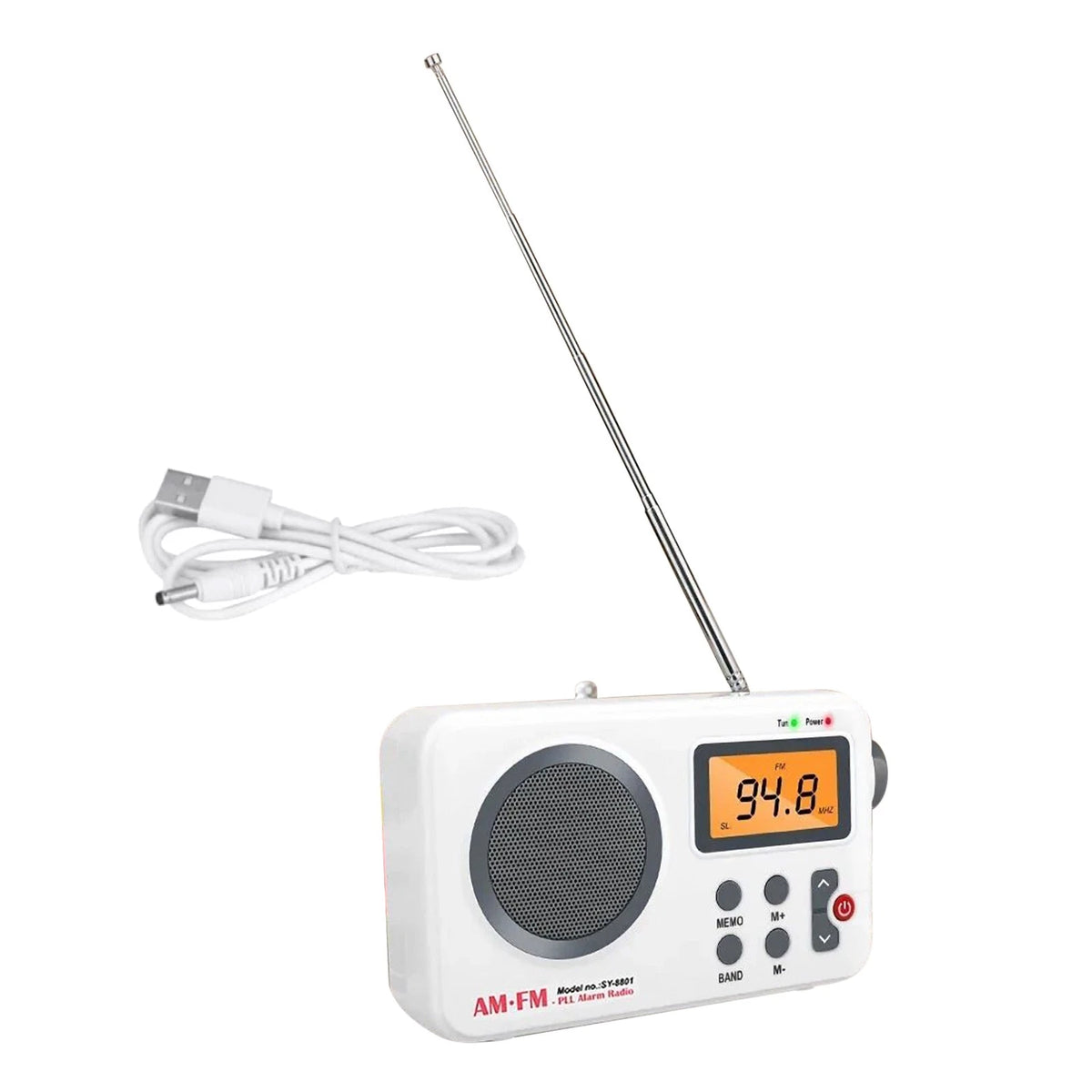 Portable AM/FM PLL Alarm Radio Support Smart Preset Feature SY-8801