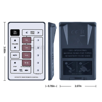Remote Control For Bose Acoustic Wave CD-3000 Music System White