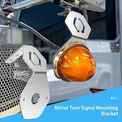Watermelon Mirror Turn Signal Angled Bracket Stainless SET/2 - Light Not Include