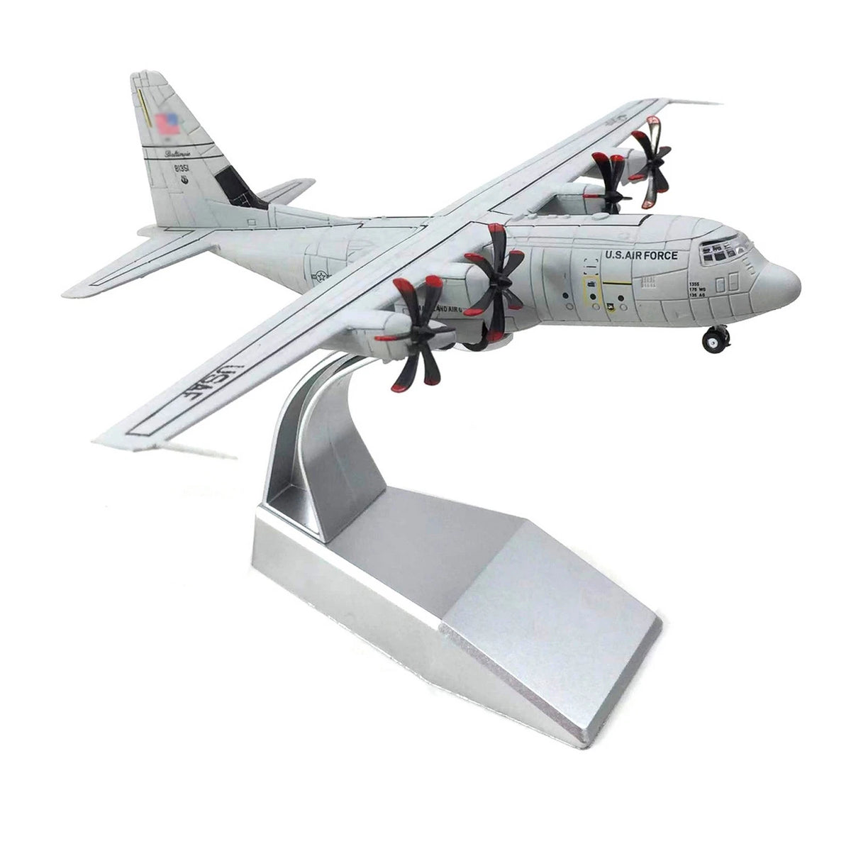 1/200 Alloy USAF C-130 Hercules Transport Aircraft  Diecast Airplane With Stand