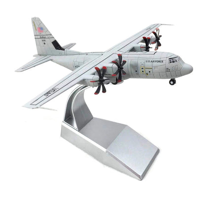 1/200 Alloy USAF C-130 Hercules Transport Aircraft  Diecast Airplane With Stand