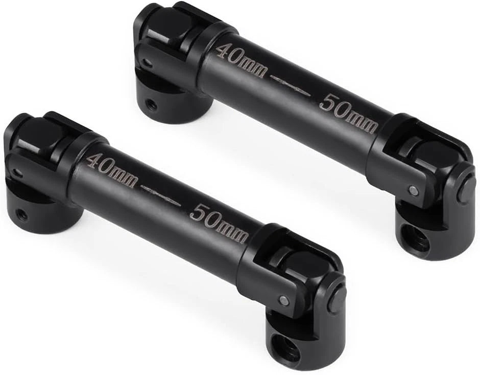 MORLORDY 2Pcs Steel Drive Shafts 40-50MM Center Driveshafts for 1/24 FMS...