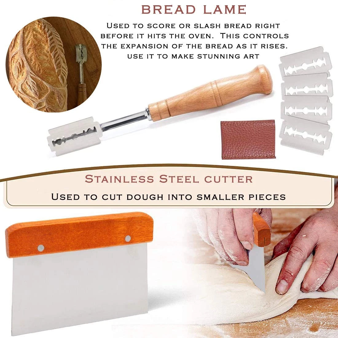 YAANI Sourdough Starter Kit, 9 Inch Round + 10 Oval + Tools