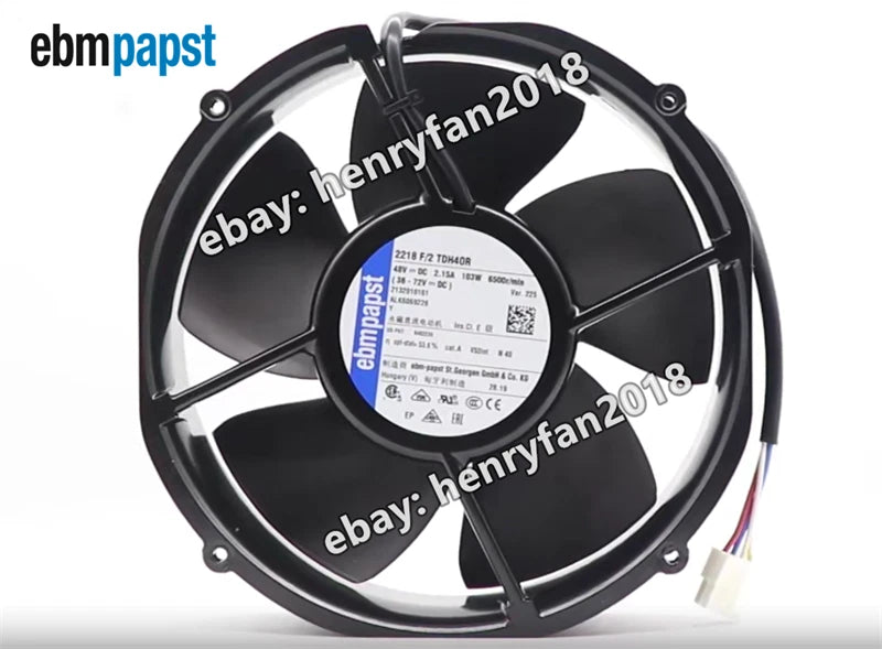 Ebmpapst 2218F/2TDH4OR-227 Axial Fan DC 48V 103W 2.15A 4-Wire Cooling Fan