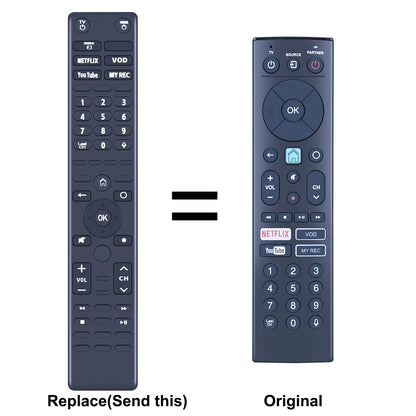 Replacement Remote Control For Partner Smart Led Lcd TV COV34369711 RC78C01
