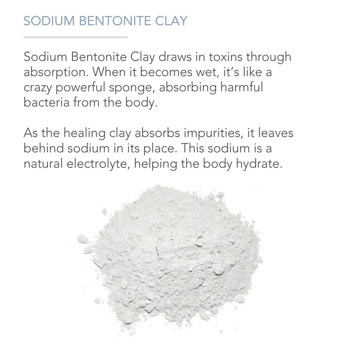 Pure Body Naturals Bentonite Clay Powder for DIY Detox 8 Ounce (Pack of 1)