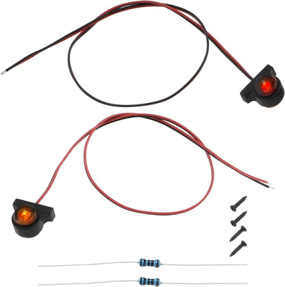 Create idea 1 Pair Dual Color Marker Lights 1/14 RC Car Side Red, Orange