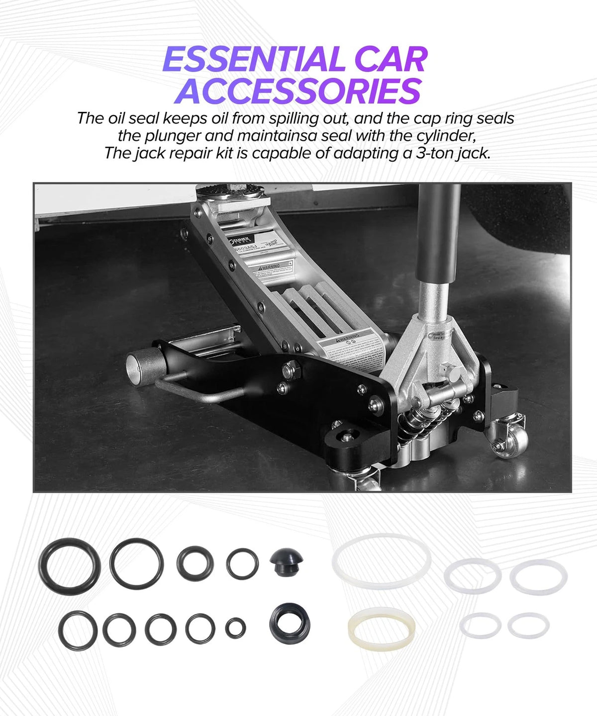 PAIYUE 16PCS Pittsburgh Floor Jack Parts,Automotive Replacement Electric Car...