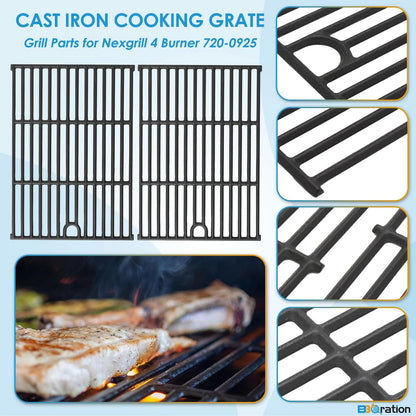 BBQration Grill Parts for Nexgrill 4 Burner 17 x 12 1/4"(720-0925P), Black