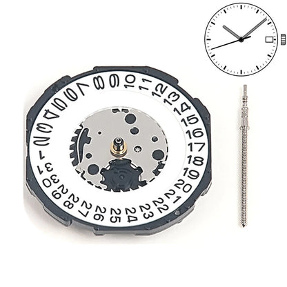 Durable 23.7mm 32,768 Hz Frequency Date At 3 Quartz Watch Movement PC32A