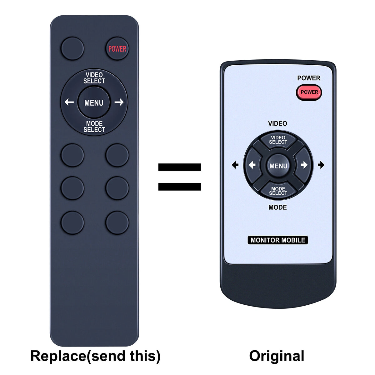 REMOTE CONTROL For TFT LCD MONITOR MOBILE REAR VIEW SYSTEM TVIEW T147IR WIRELESS