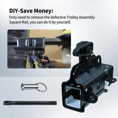 Vsttar 41C5141-1 & 41C5141-2 Garage Door Opener Trolley, Compatible Black