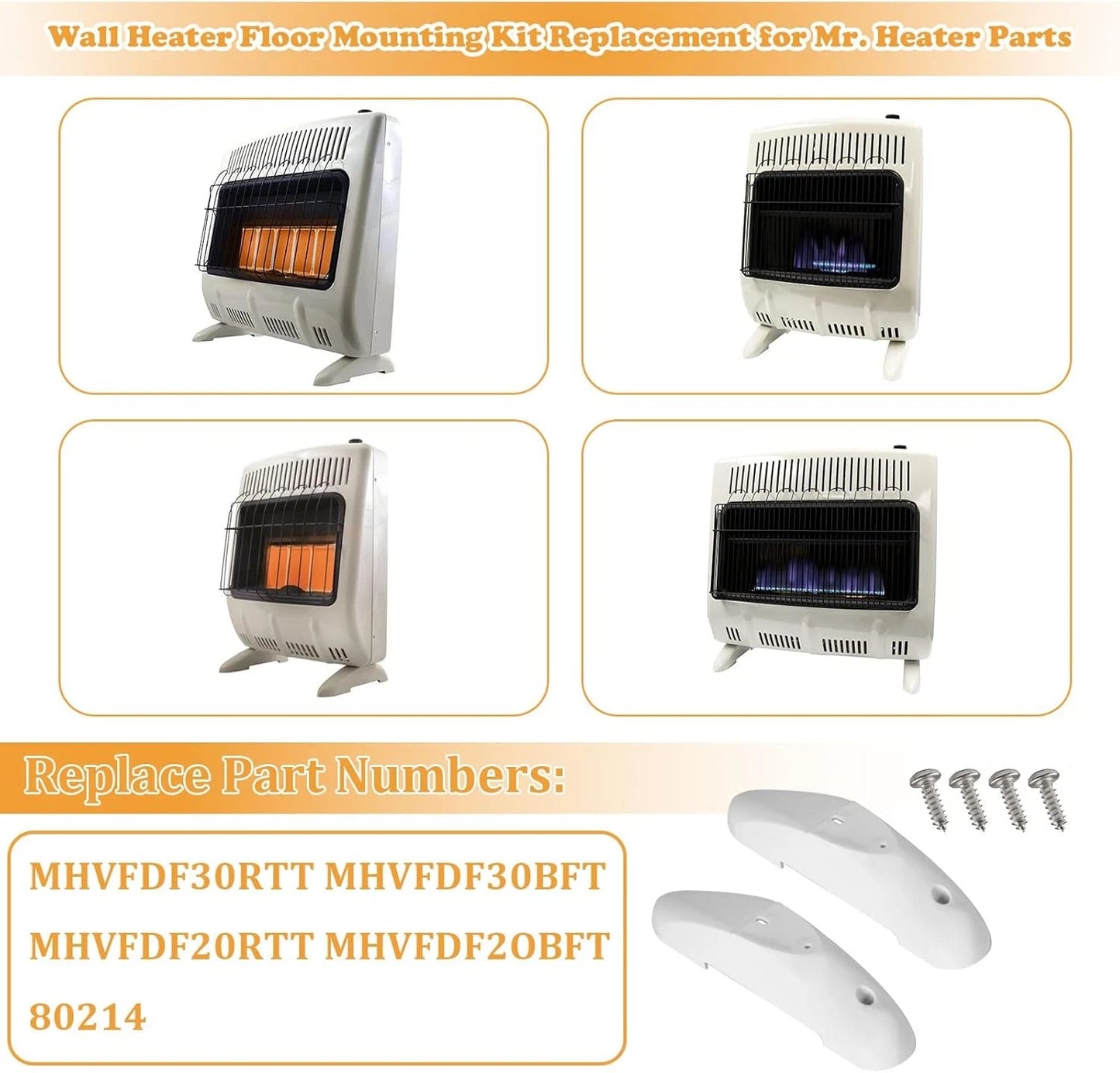 Earthtec Wall Heater Base Legs Mounting Kit Replacement for Mr. Heaters NO