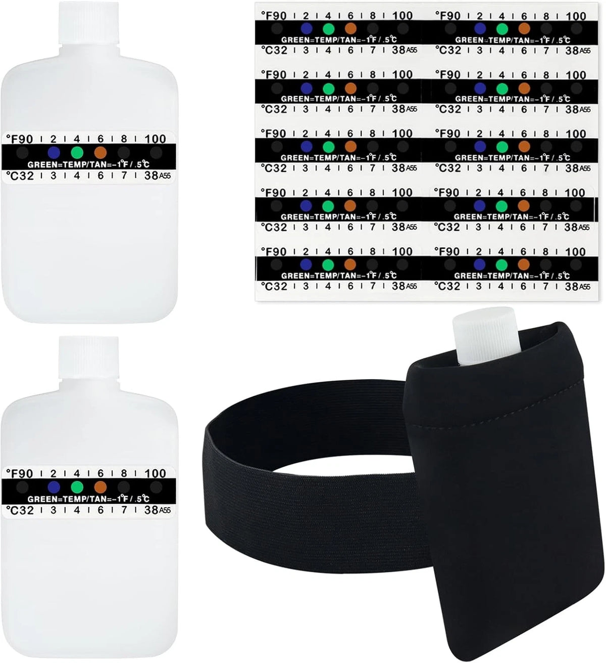 3oz Urine Test Complete Kit, 2 Smaller Translucent Portable Empty