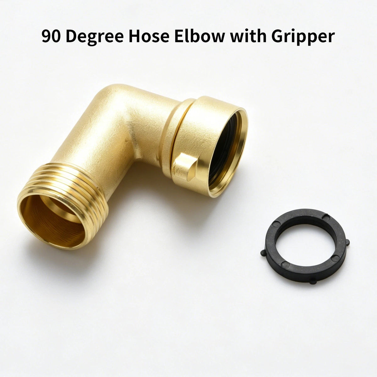 Brass 2pcs 90° Garden Hose Elbow Connector 3/4" Washers Outdoor RV Faucet Camper