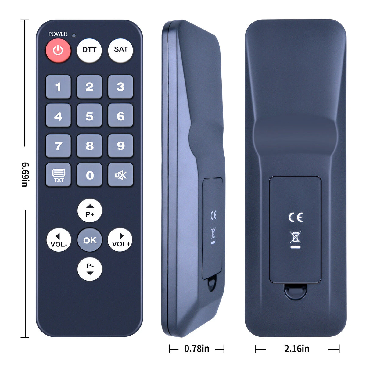 Replacement Remote Control For TeleSystem PALCO32 FL09 TV LED TSLS09