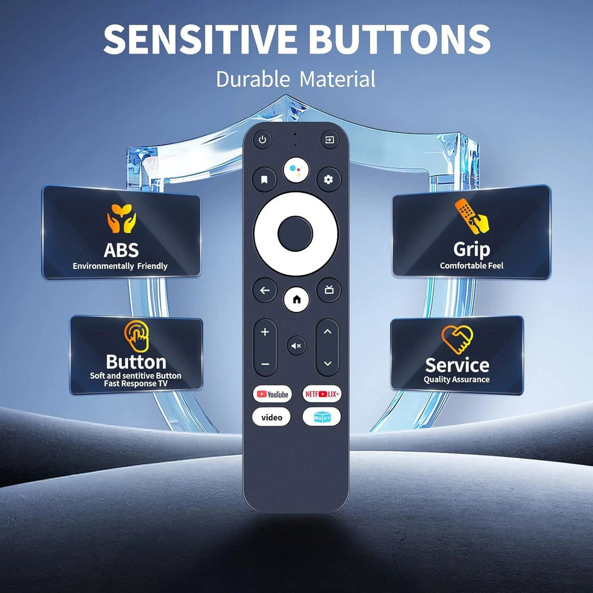 Remote Control For BOXY Android TV Box, Streaming Media Player 4K with Voice