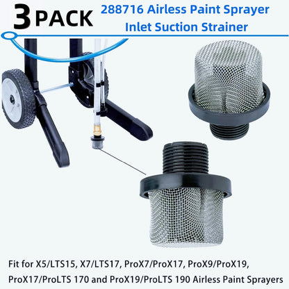 3 Pack 288716 3/4" Inlet Suction Strainers Fit for Airless 3 PACK 288716