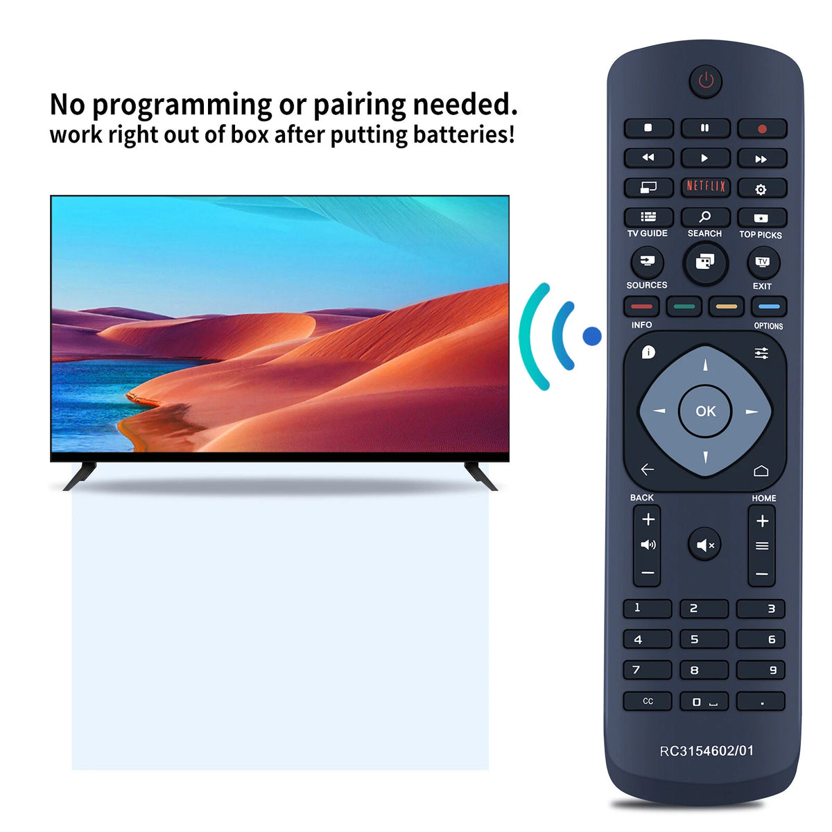 RC3154602/01 For Philips TV Remote Control 52PFL7704D 47PFL7704D 42PFL7704D