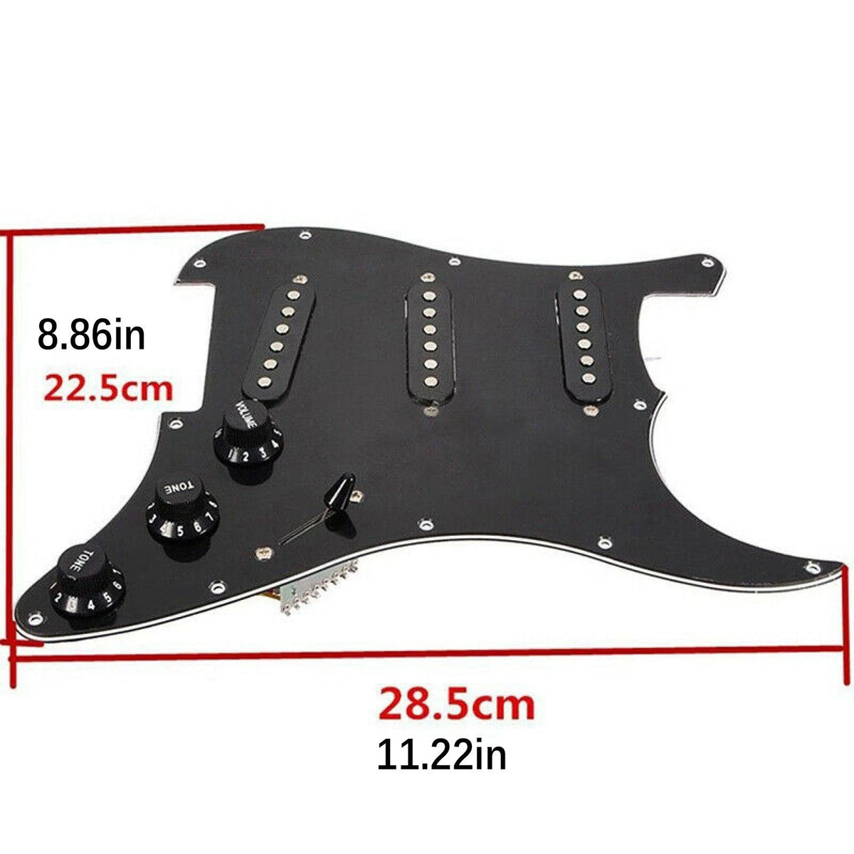 28.5cm Electric Guitar Loaded Pickguard Pickups Replacement for FENDER STRAT